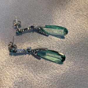 Aquamarine color earrings